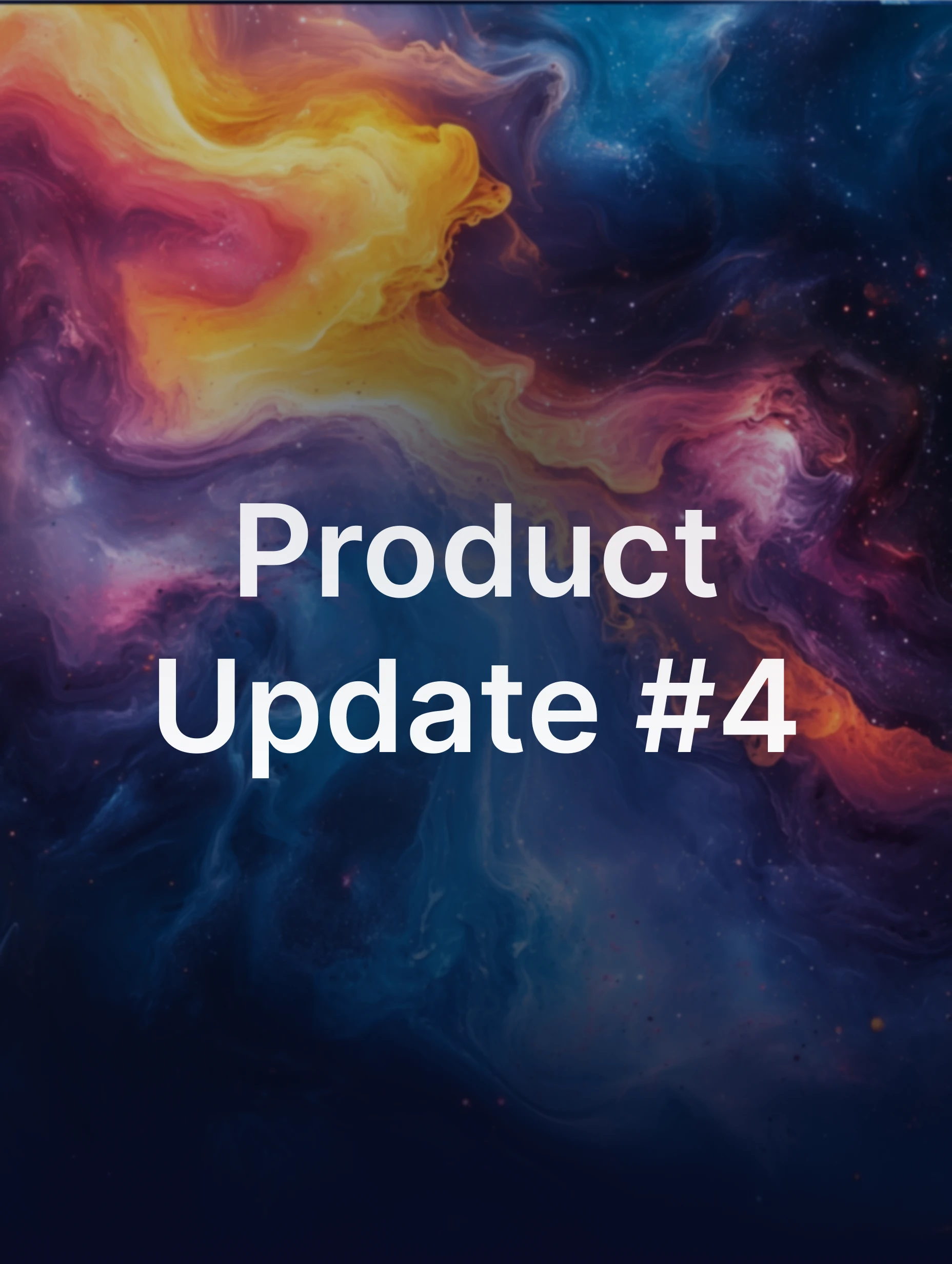 Blue background with New Product Update title