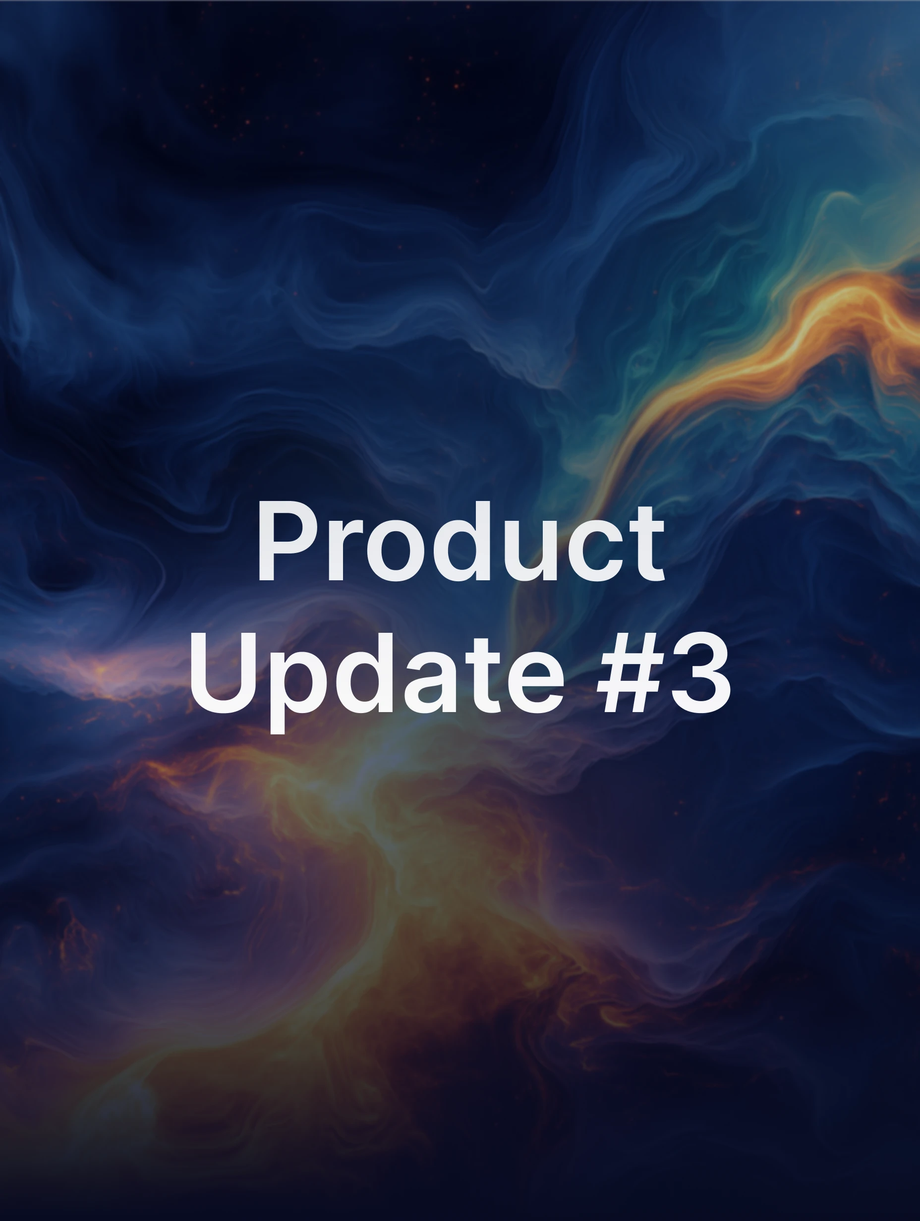 Blue background with New Product Update title