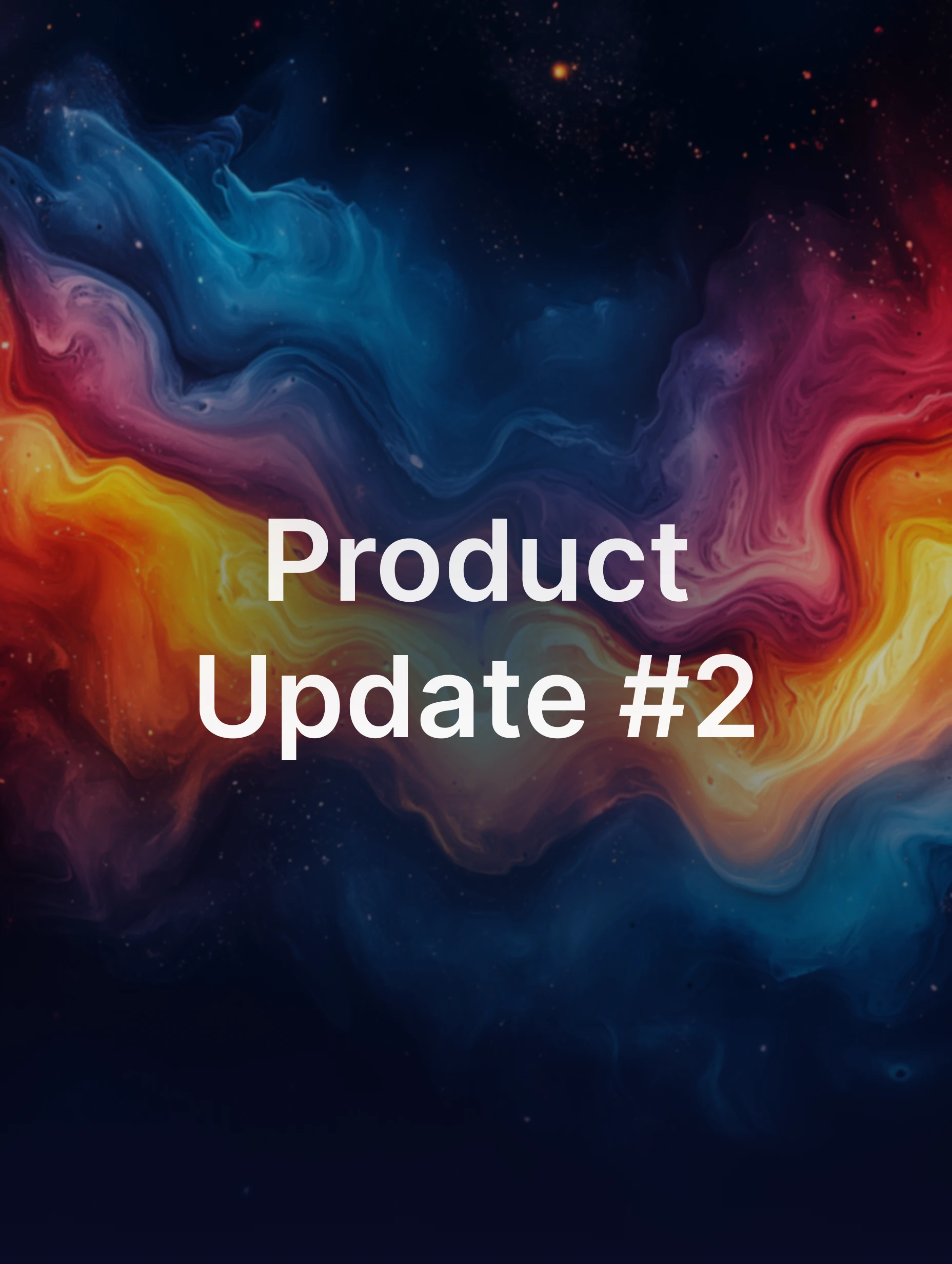 Blue background with New Product Update title