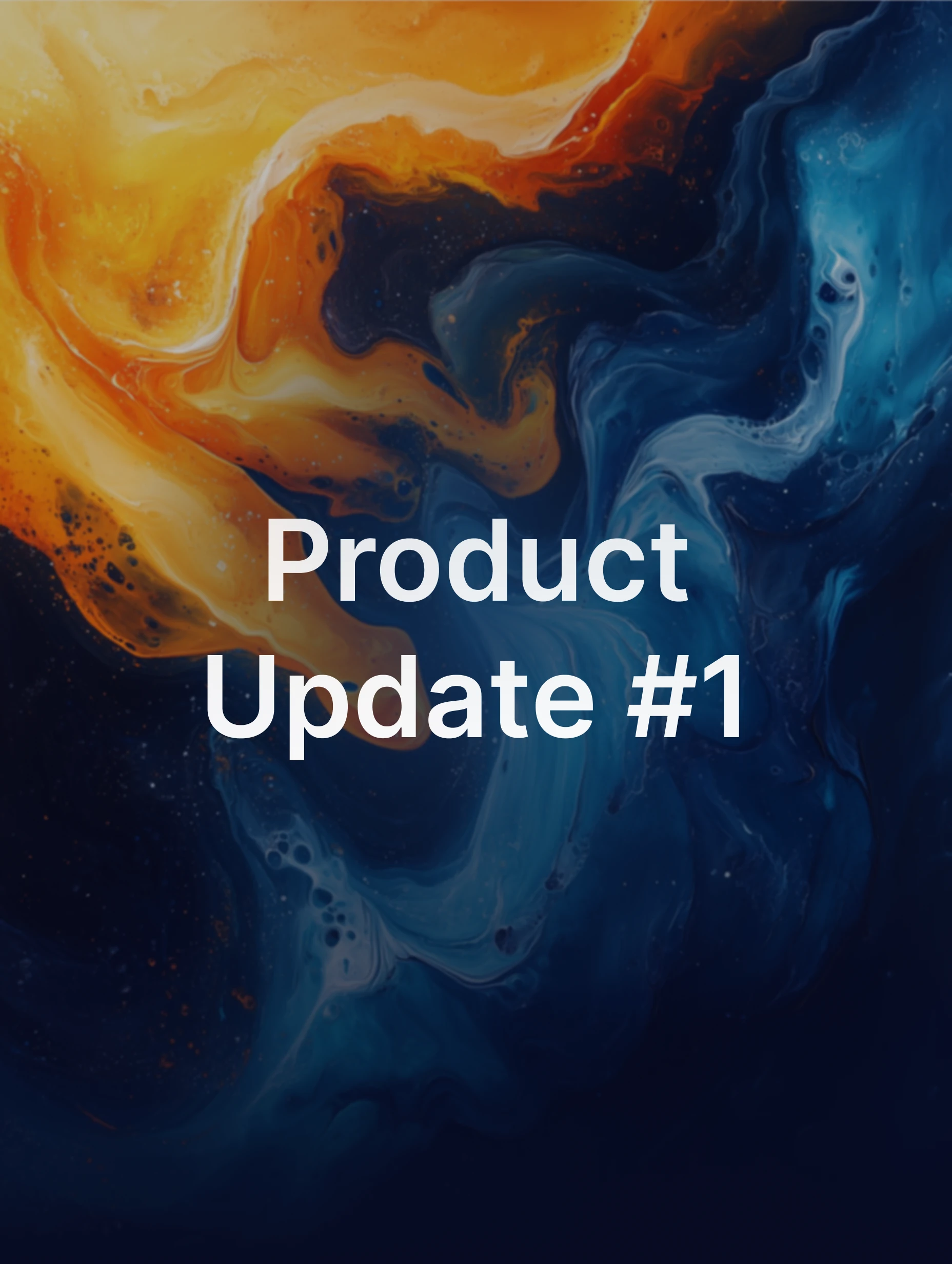 Blue background with New Product Update title