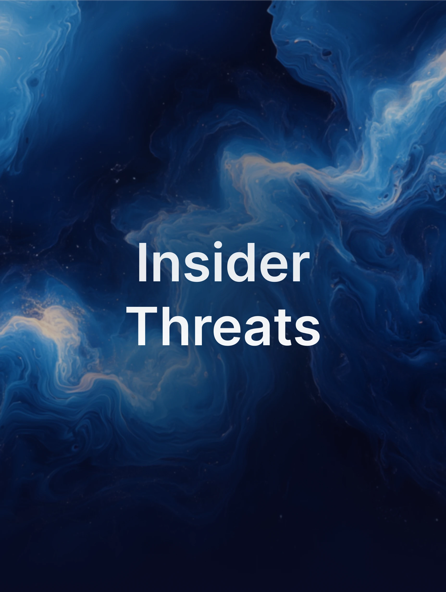 A schema with 5 blocks describing insider threats in an organization
