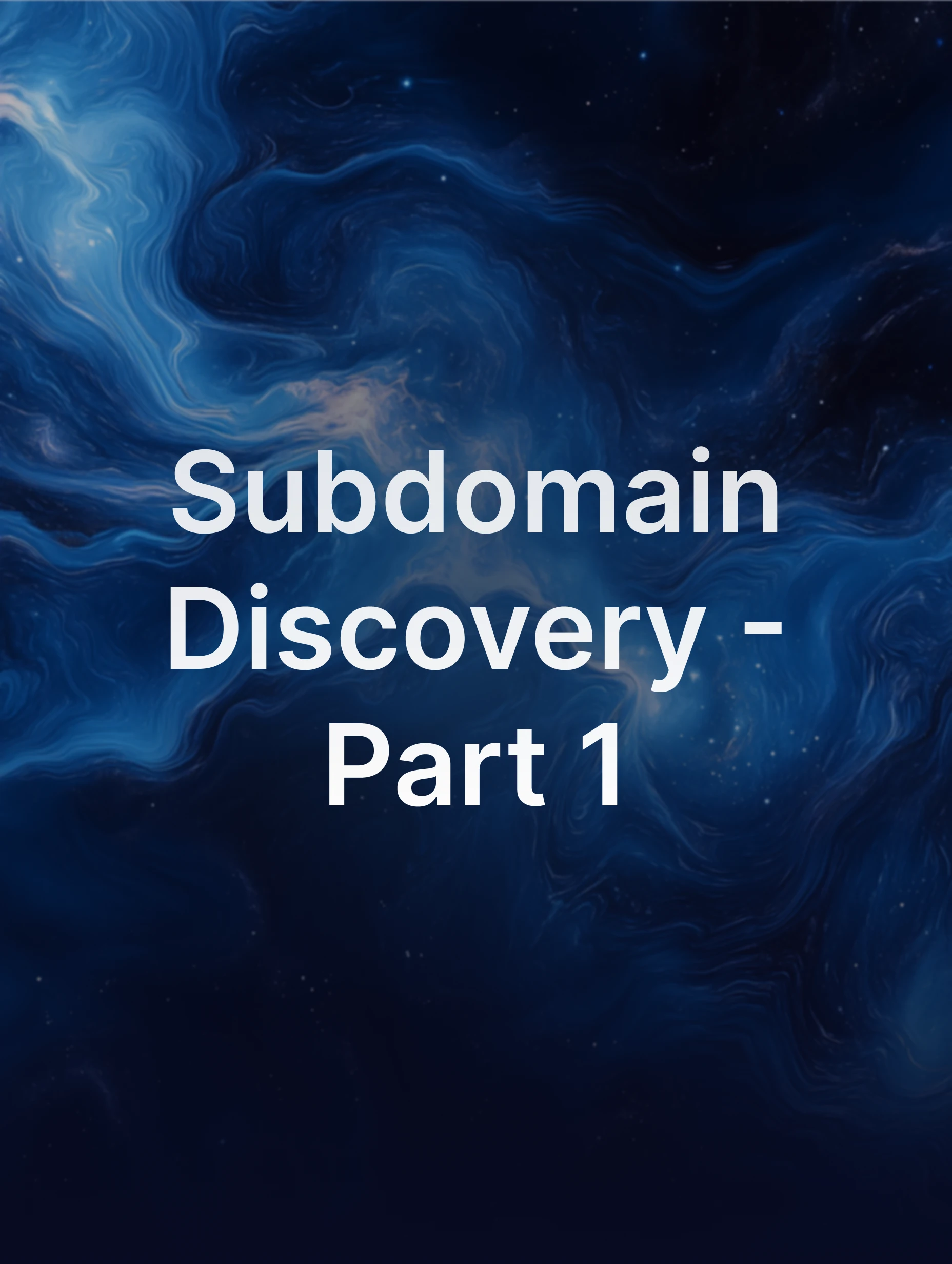 A schema describing the point of full subdomain discovery workflow