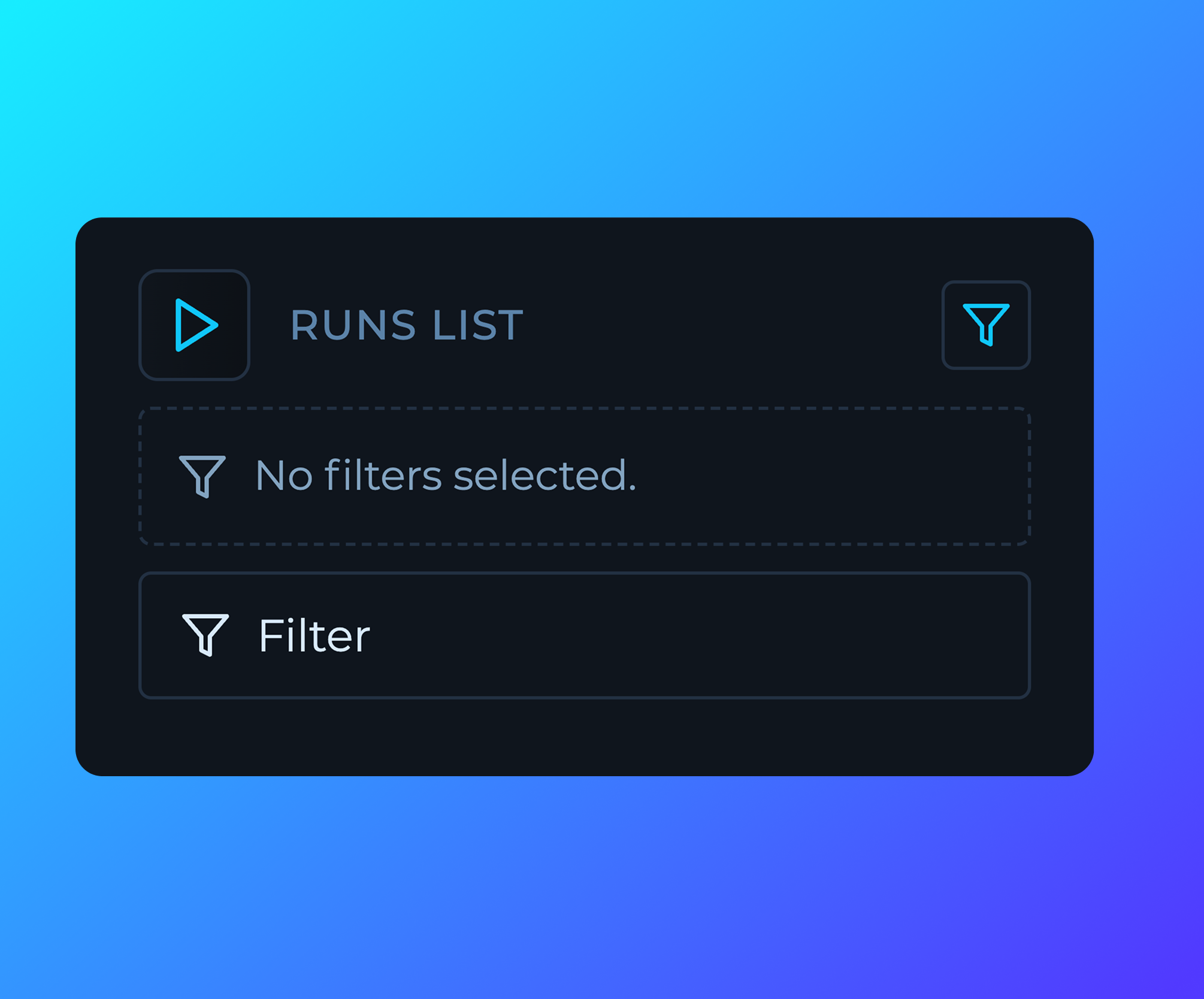 Run List Filters