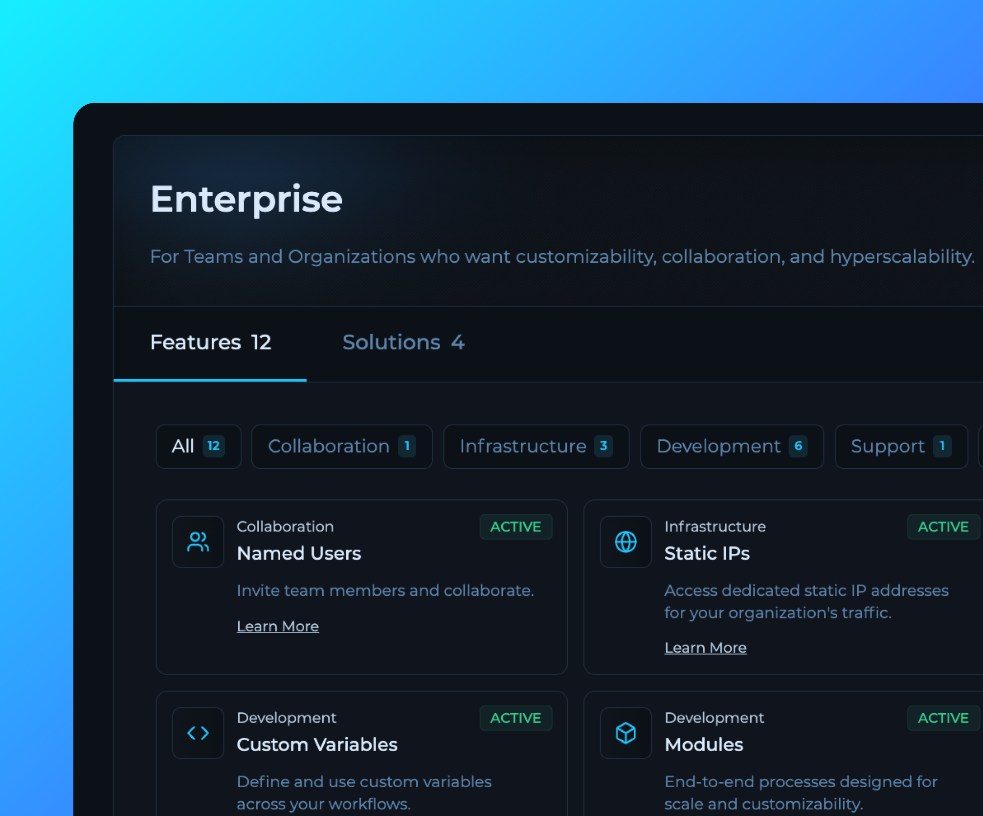 Billing Page Feature Status Update