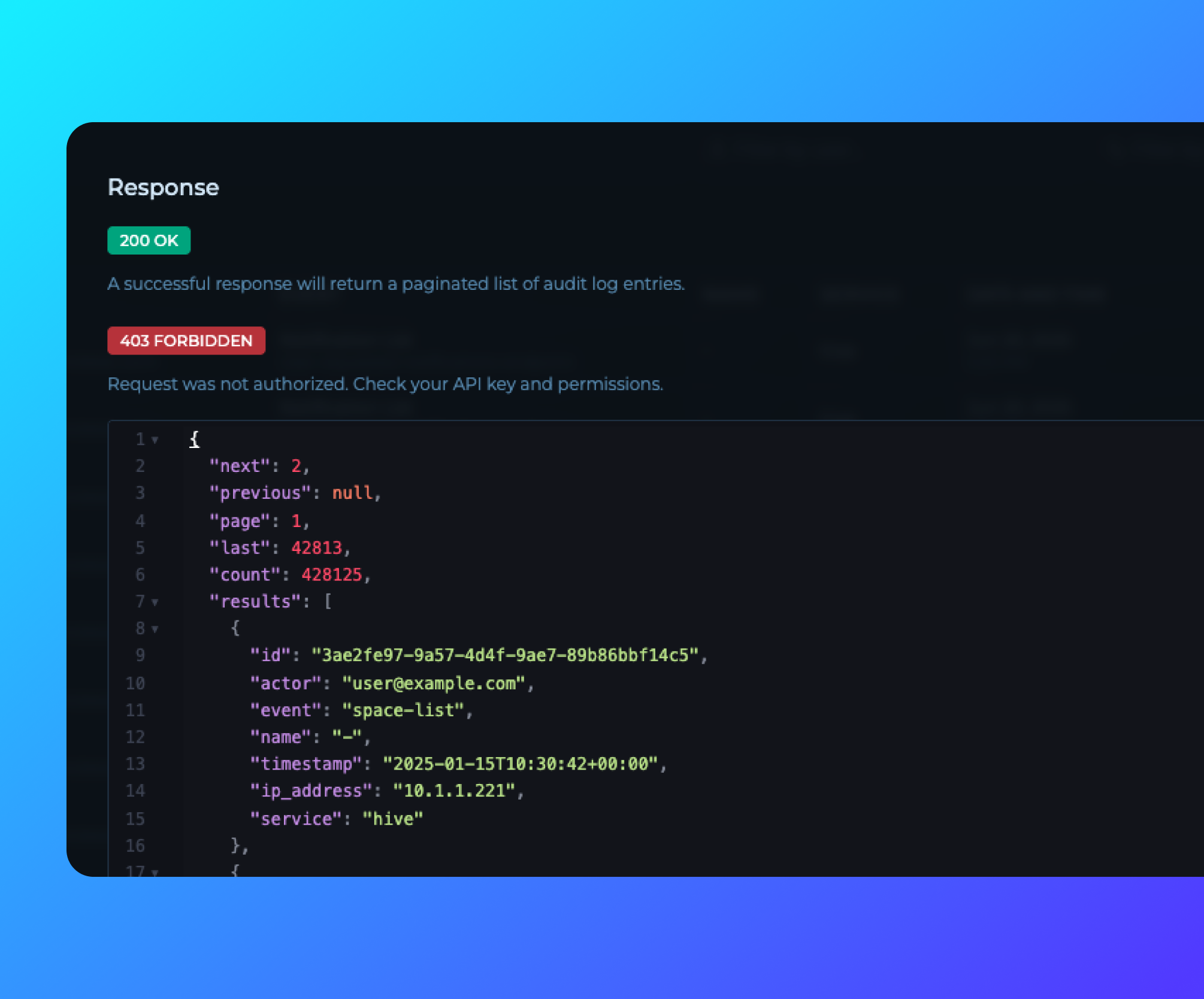 Audit Logs API Documentation