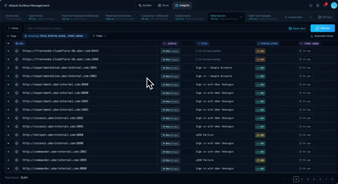 Applying filters and sorting to the view