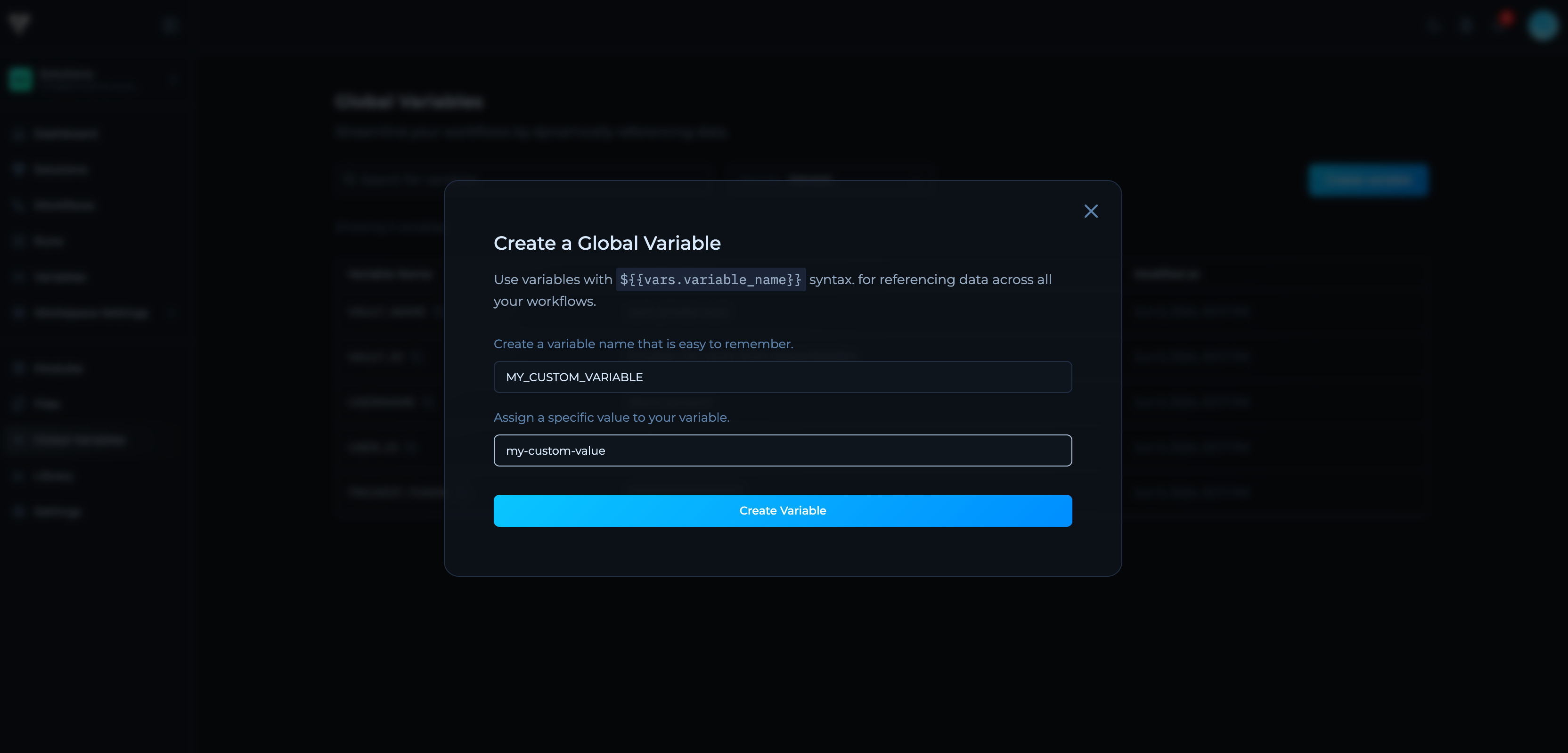 Creating a global variable