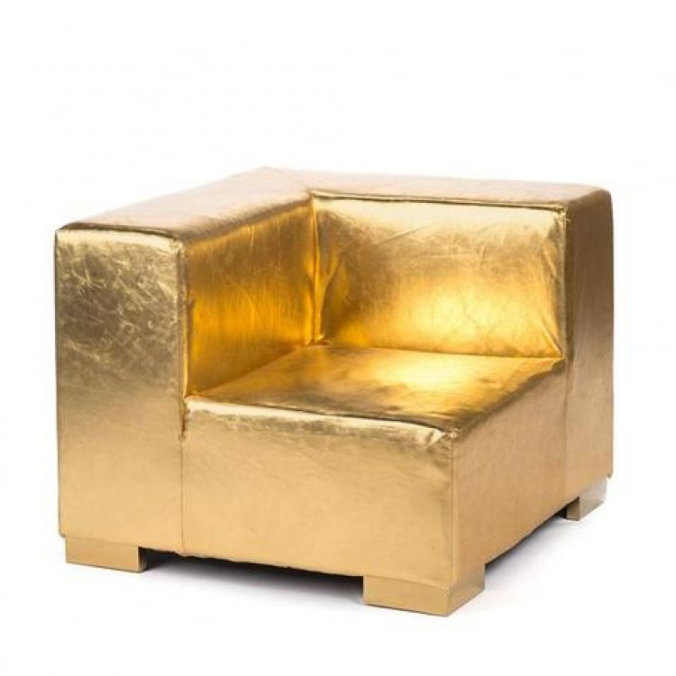 Mondrian Corner - Gold Metallic