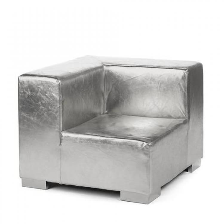 Mondrian Corner - Silver Metallic