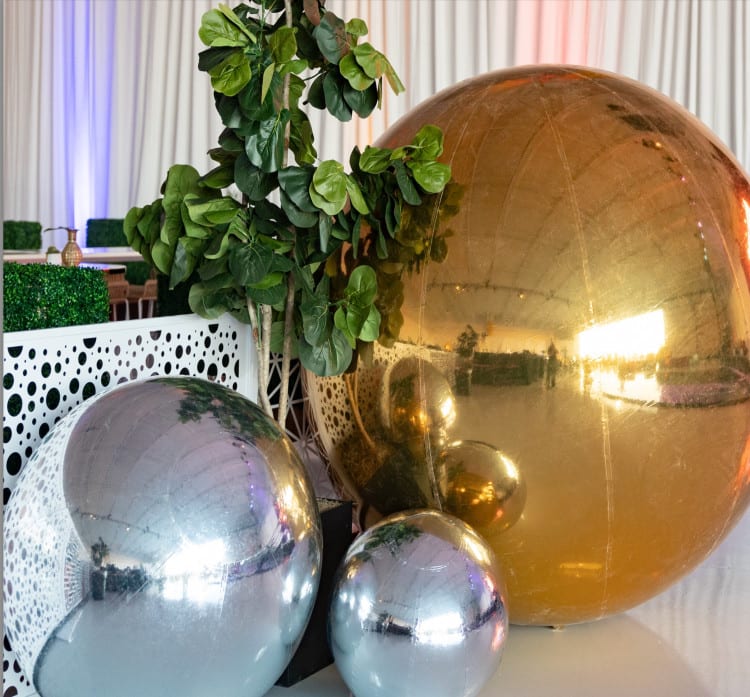 Silver Orb Ball - Medium Size view 2