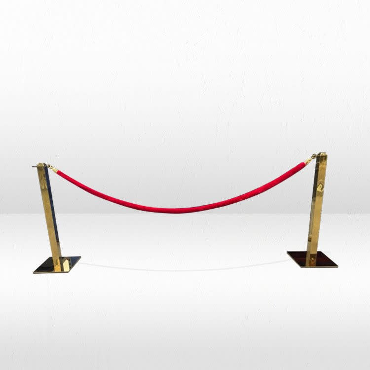 Gold Stanchion - Square Modern view 2