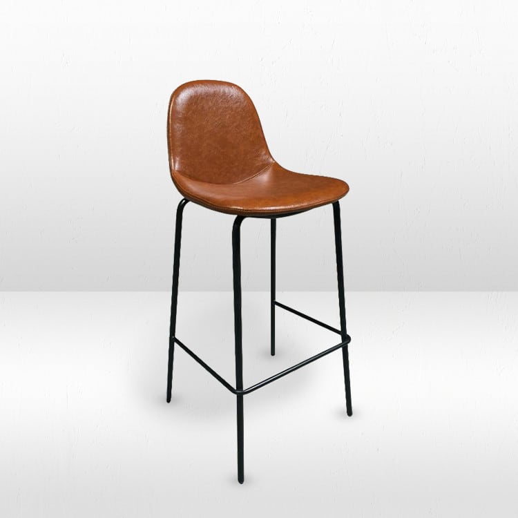Dakota Leather Bar Stool view 2