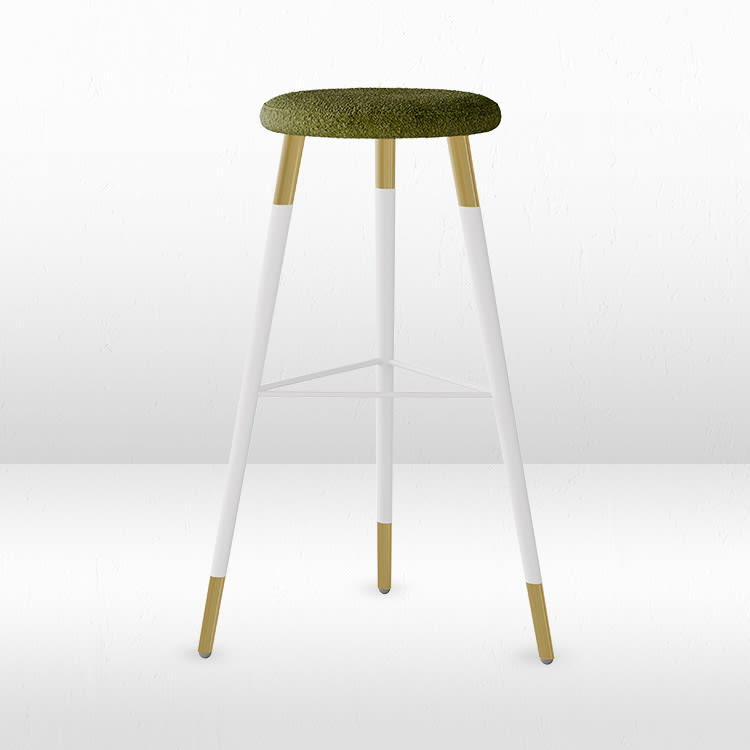 Maxwell Boucle Bar Stool - Moss view 2