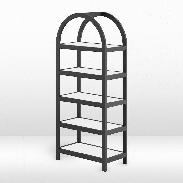 Chandler Barback - Black / White Shelves view 2