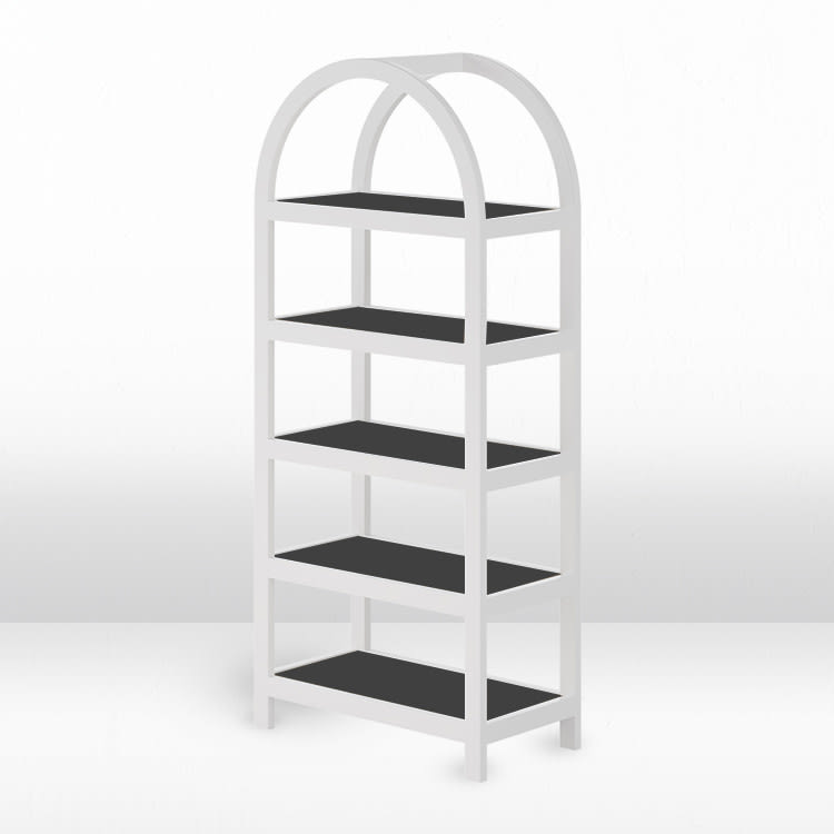 Chandler Barback - White / Black Shelves view 2