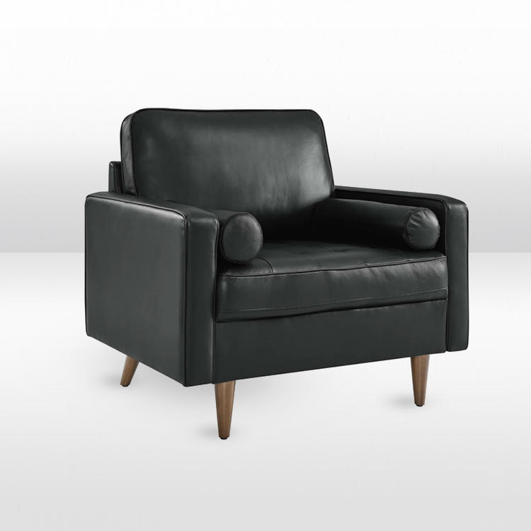 Dylan Side Chair - Black Leather
