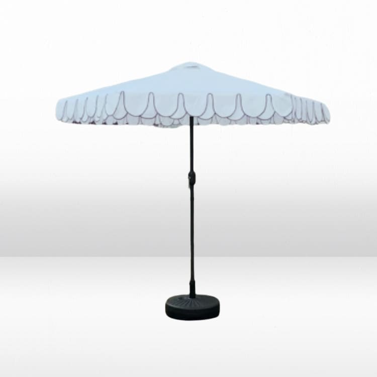 Party Umbrella - White Scallop view 2