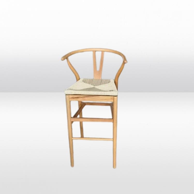 Sutton Bar Stool - Natural Frame/Rattan Pad view 2