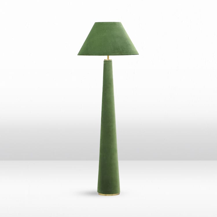 Green Velvet Lamp view 2