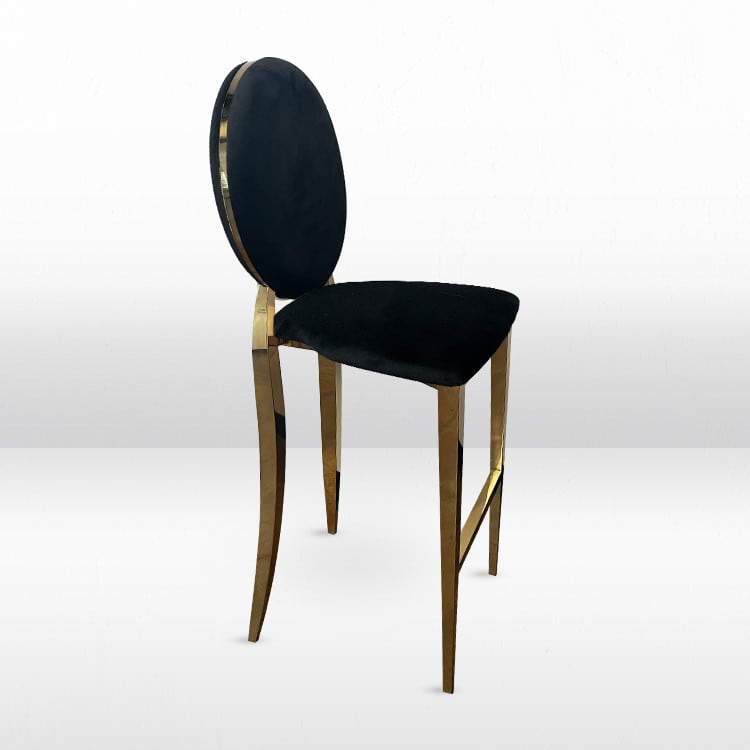 Garbo Bar Stool with Black Pads view 2