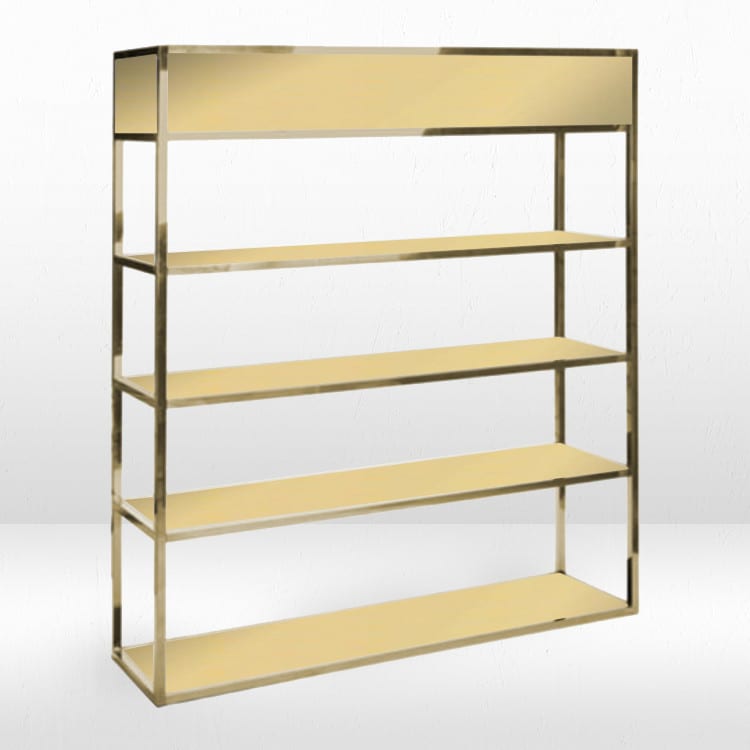 Essex Barback - Flat Gold Frame / Gold Mirror Inserts view 2