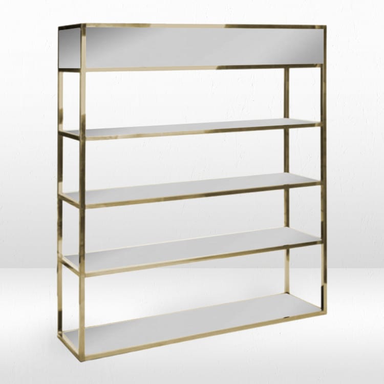 Essex Barback  - Flat Gold Frame / Silver Mirror Inserts view 2