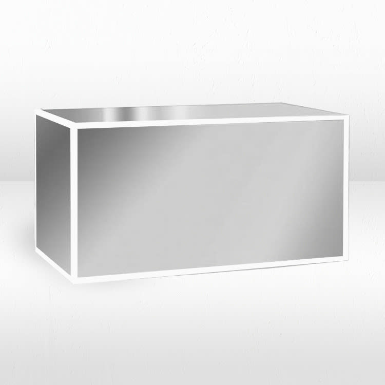 6ft Avenue Bar - White Frame / Silver Mirror Inserts view 2