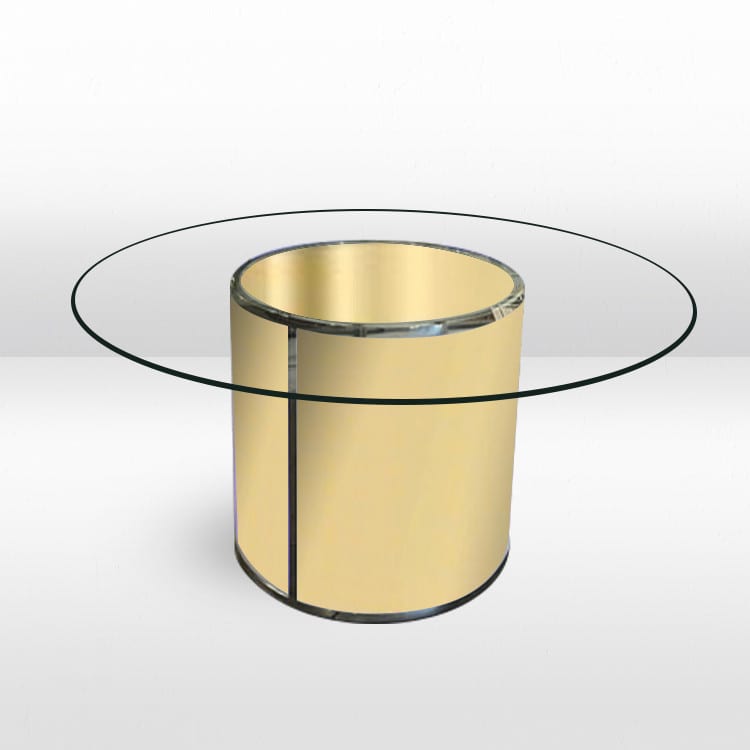 Dexter Dining Table / Gold Mirror Inserts