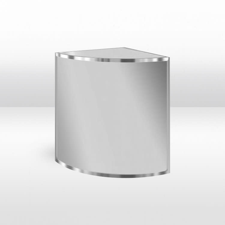 Rounded Corner Avenue Bar - Silver Frame / Silver Mirror Inserts view 2