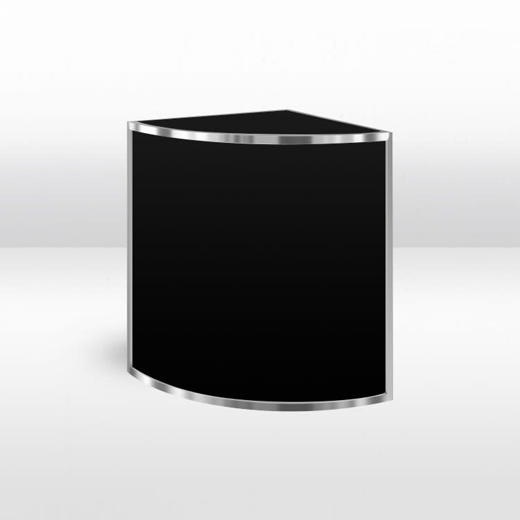 Rounded Corner Avenue Bar - Silver Frame / Black Matte Inserts view 2