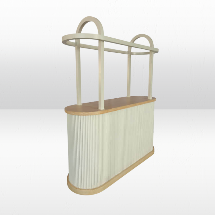 Leona Bar Cart - White view 2