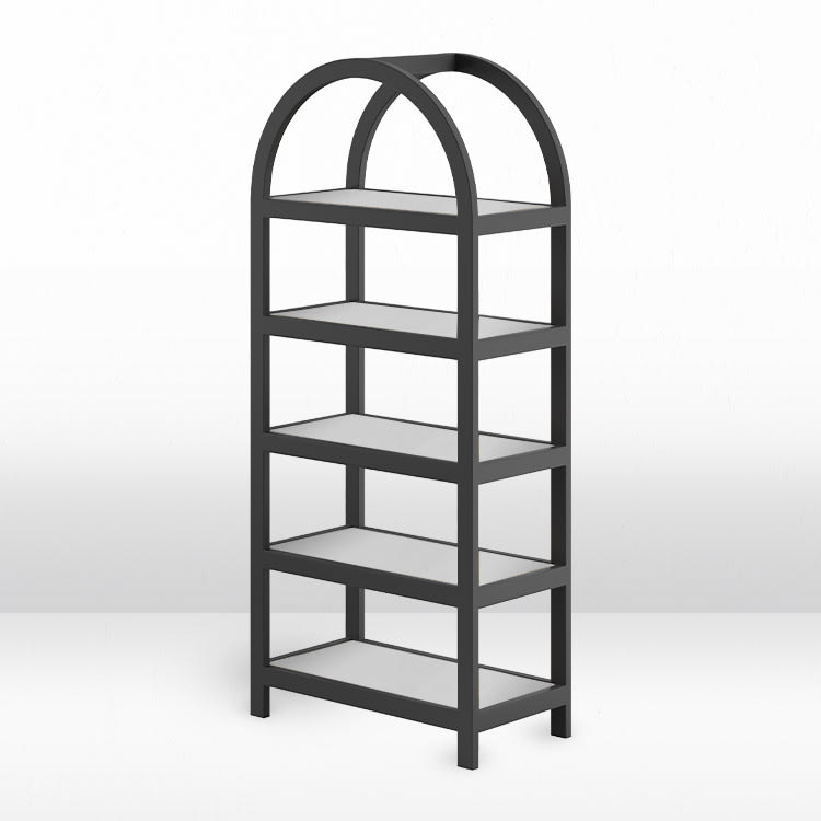 Chandler Barback - Black / Silver Mirror Shelves view 2