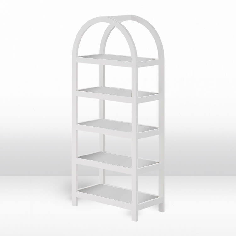 Chandler Barback - White / Silver Mirror Shelves view 2