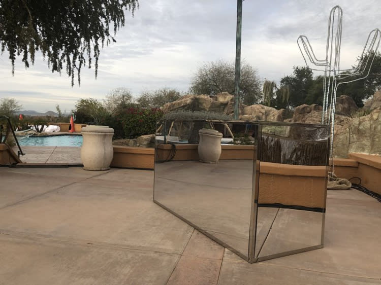6ft Avenue Bar - Silver Frame /  Silver Mirror Inserts view 3