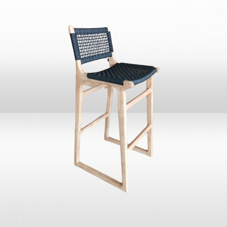 Cora Black Weave Bar Stool view 4
