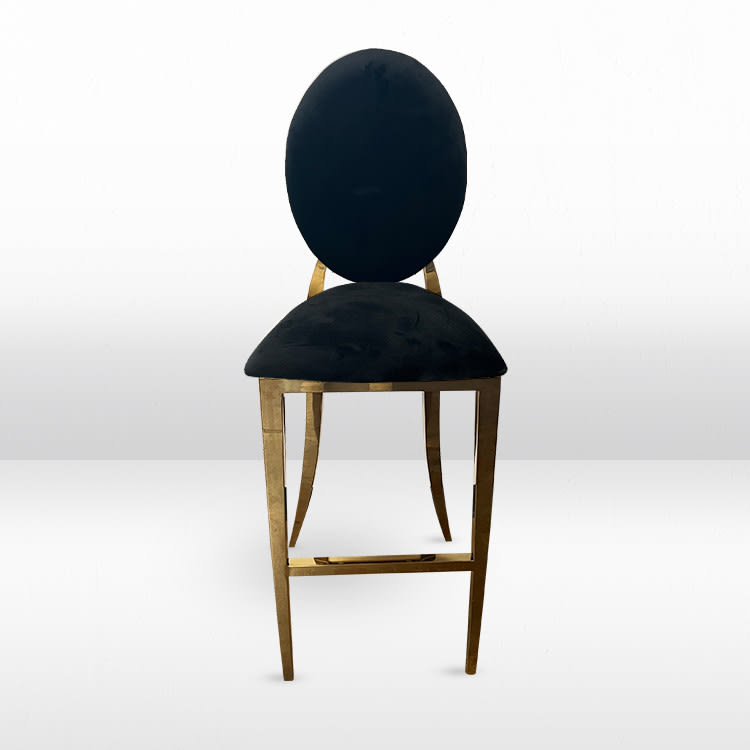 Garbo Bar Stool with Black Pads view 4