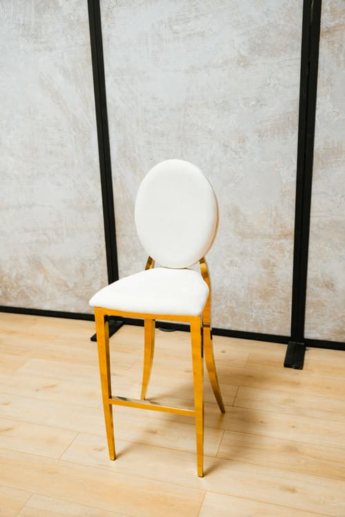 Garbo Bar Stool with Ivory Pads view 5