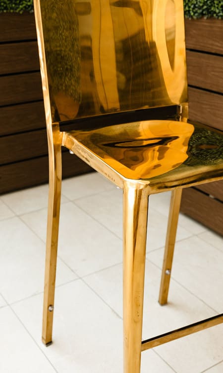 Bristol Gold Bar Stool view 4