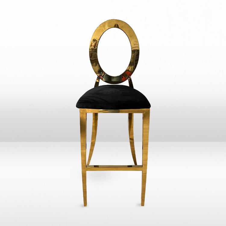 Halo Bar Stool with Black Pad view 3