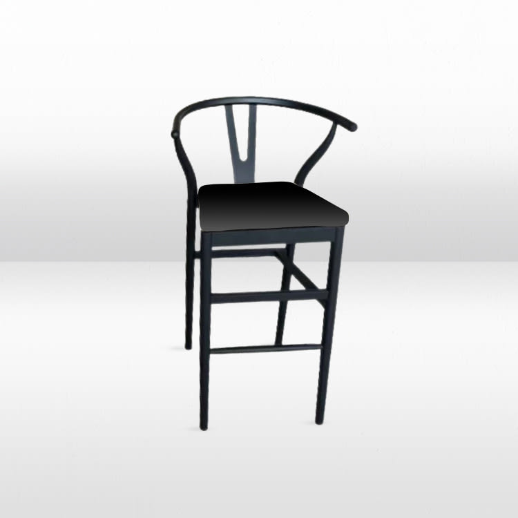 Sutton Bar Stool - Black Frame/Black Pad view 3