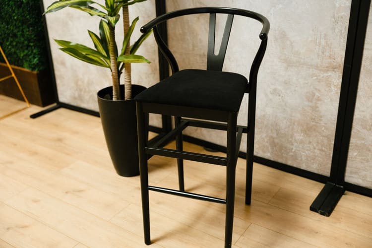 Sutton Bar Stool - Black Frame/Black Pad view 4
