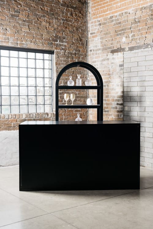Chandler Barback - Black / White Shelves view 3