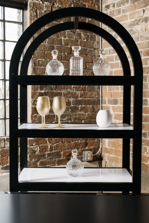 Chandler Barback - Black / White Shelves view 4