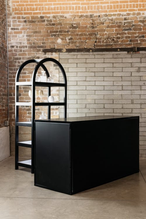 Chandler Barback - Black / White Shelves view 5