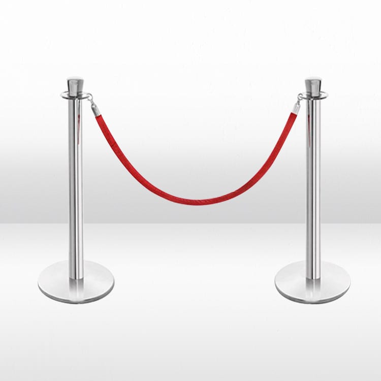 Chrome Stanchion - Round Modern view 3