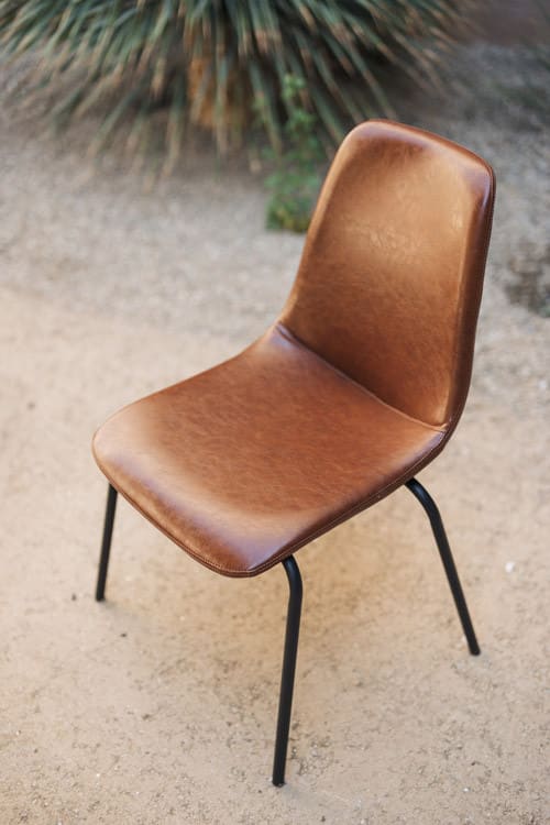 Dakota Leather Dining Chair view 3
