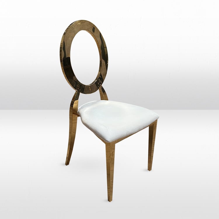 Halo Dining Chair with Ivory Pads view 2