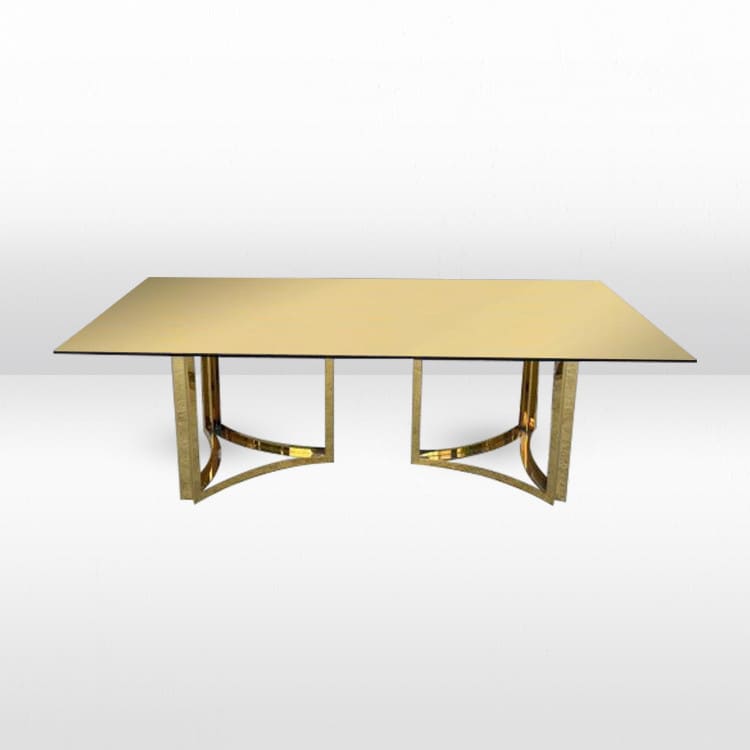 Chelsea Dining Table / Gold Mirror Inserts view 2