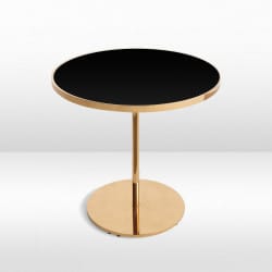 Virtu Gold Bistro Table / Black Matte Top view 2