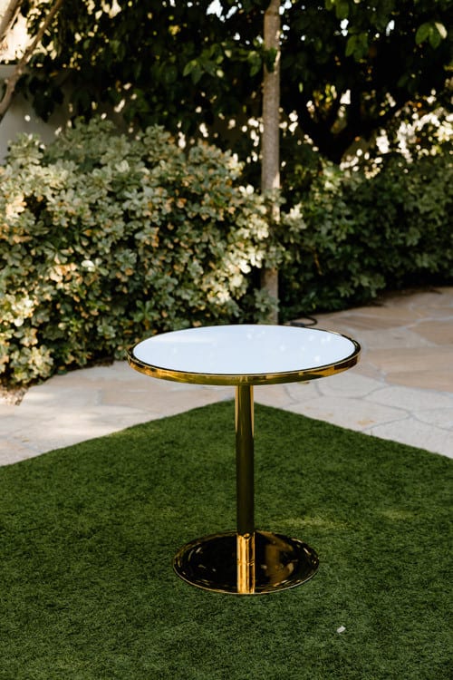 Virtu Gold Bistro Table - Gold view 3